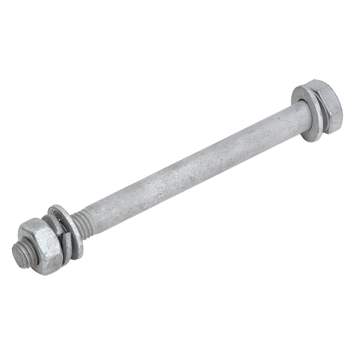 Bolti M10x120mm HDG + 3 skinnur og Ró