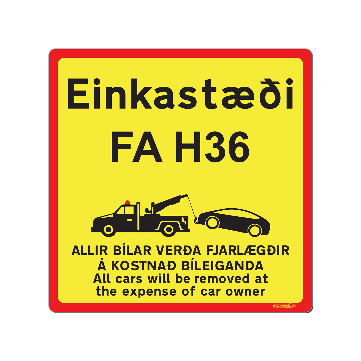 Skilti - Einkastæði