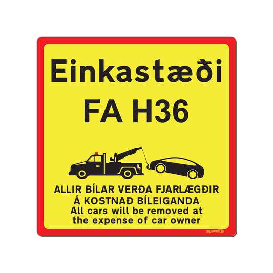 Skilti - Einkastæði