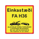 Skilti - Einkastæði