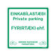 Skilti - Einkastæði fyrirtæki rafmagns